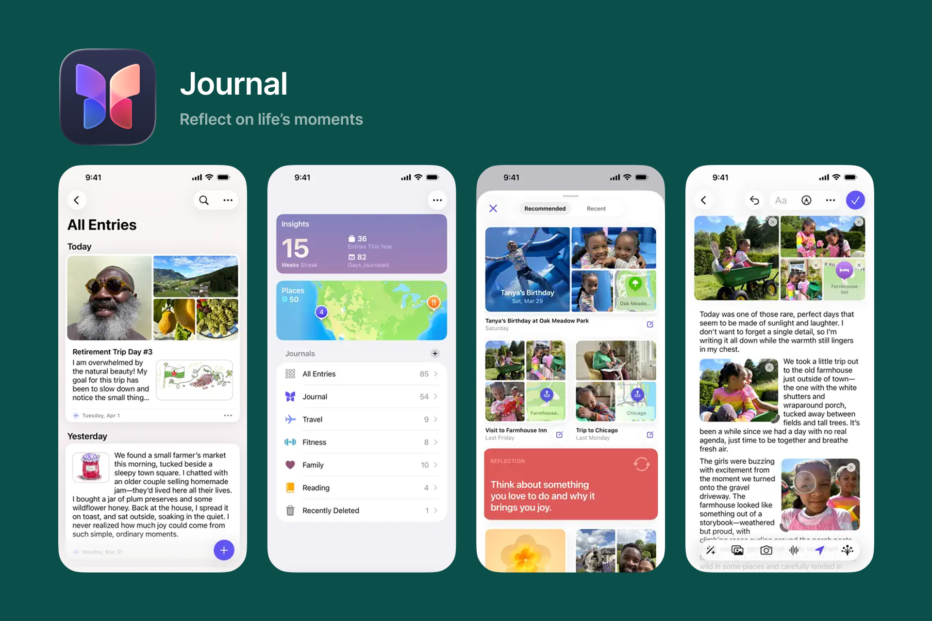 Apple Journal app interface on iPhone
