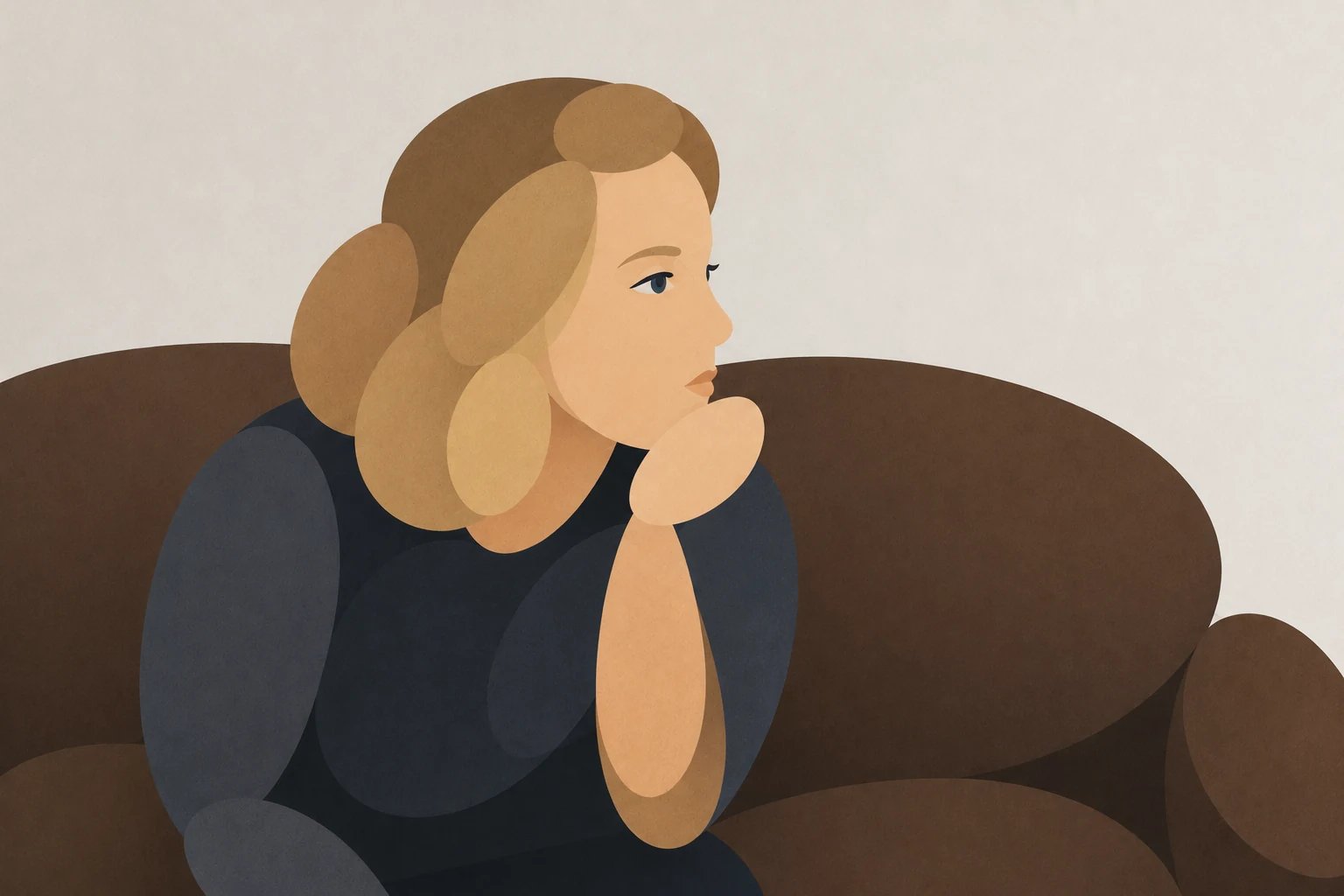 Calm Leaflo illustration of Sunday anxiety before the work week